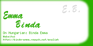 emma binda business card